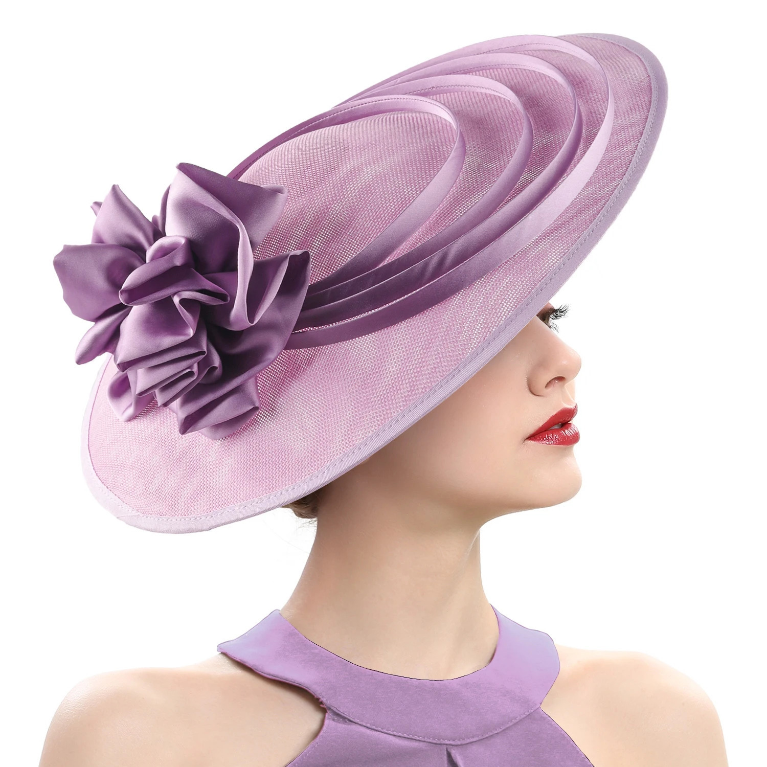 Fancy Christmas Sinamay Fascinator Perfect Wedding Hat Unique Derby Party Hat Fashion Top Church Hats Bride Fascinators Female 250509
