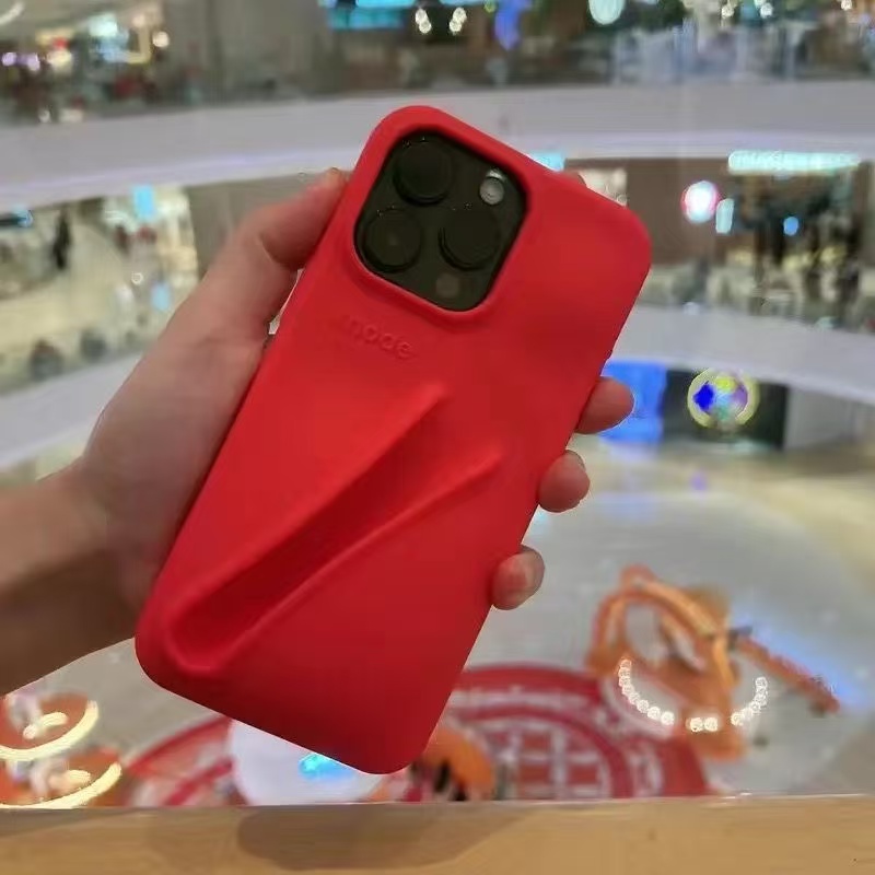 Rhode Phone Case for iPhone 16 Pro Max Phone Case 16 15 Plus 14 Pro 13 12 Luxury Designer Fashion iPhone Lip gloss Mouth Red lipstick 3D Hot Silicone