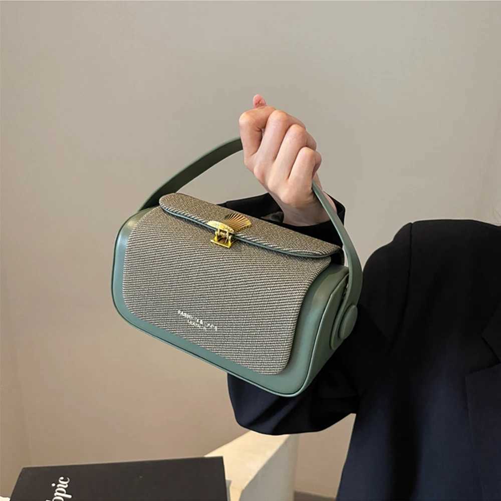 High-Grade Sense Women Small Square Bags 2024 Trendy Classic PU Leather Lady Commuter Shoulder Bag Short Handle Handbags Z250522