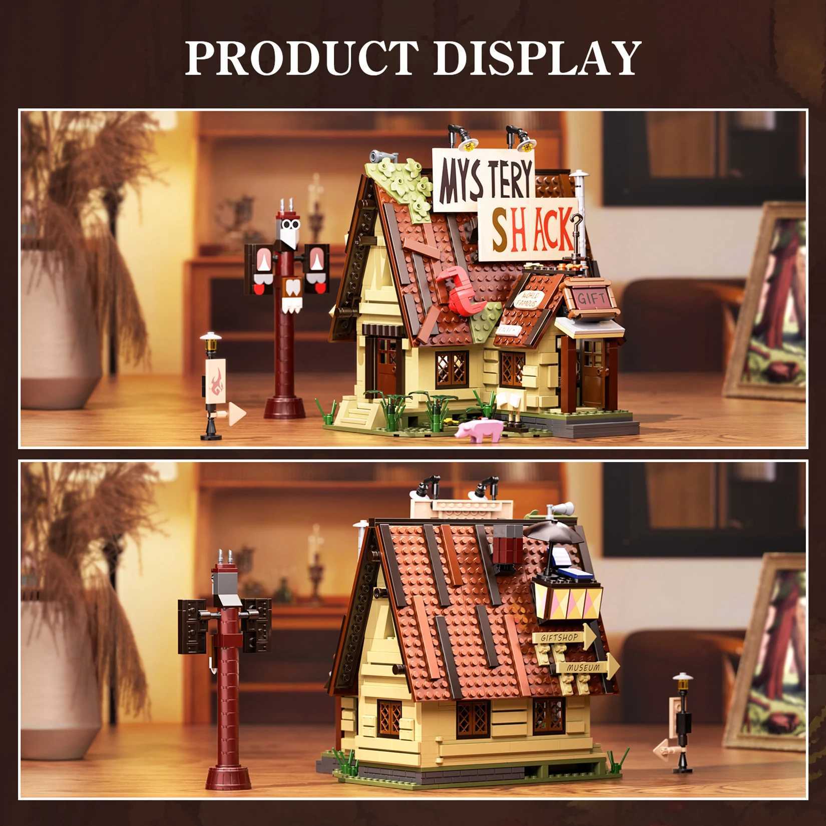 Free shipping BuildMoc ityed Fall house Building Block Set Ideas Farm Cabin Forest Cottage Model Toys Children Christmas Gifts (965 PCS)