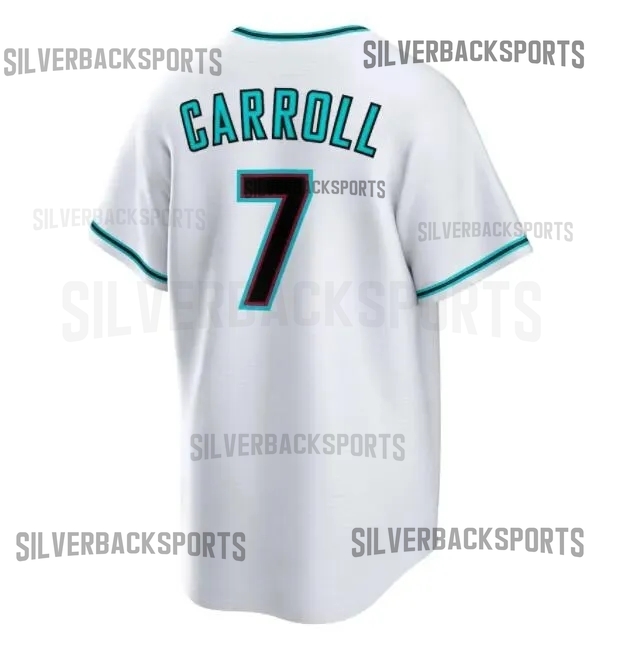 Corbin Carroll 2025 City Connect Baseball Jersey Carroll Ketel Marte Gabriel Moreno Geraldo Perdomo Randy Johnson Shirts