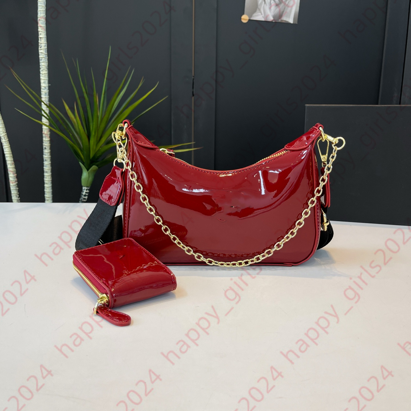 Designer Re-Edition Saffiano Shoulder Bag Womens Patent Leather Crossbody Purse Luxury Brand Handbag Underarm Hobo Satchel Tote Bag Clutch Evening Wallet Backpack