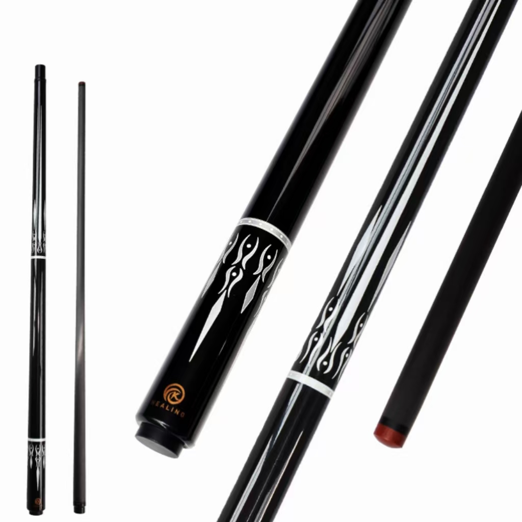 Pool-Queue-Stick mit Hartschalenkoffer, Hartholz, kanadisches Ahorn, professioneller Billard-Pool-Stick, 58 Zoll, 2-teiliges 18/20-Unzen-Pool-Queue-Se