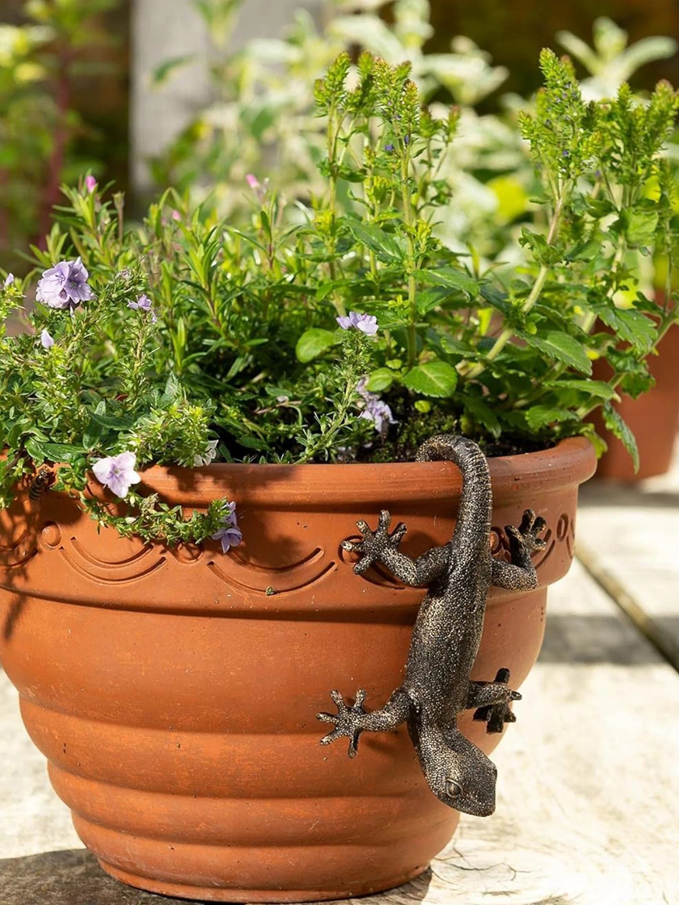 1pc Planter Figurine Plant Planter Gecko Hanging - Decorative Patio Art Ornament for Patio Yard and Garden Planter Decoration 250428