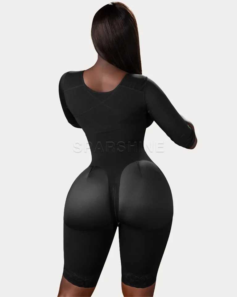 Post-Surgery Fajas Colombianas | Full Body Waist Shrinking Technology 3 Compression Hook Levels Surgery Results Girdle W250509