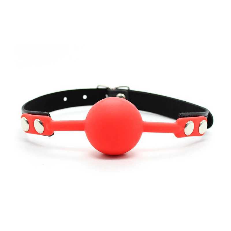 Silicone Sex Open Mouth Gag Ball PU Leather Strap Bdsm Gag Slave Bondage Restraints Sex Toys for Women Couples W250509