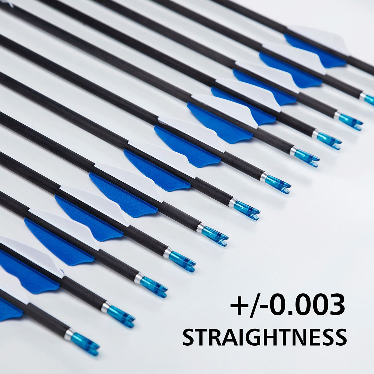 Archery Arrows without Arrow Tips Spine1000-1200 31inch Targeting Arrows 4.2mm Hunting Arrows Carbon Practice Arrows for Recurve Bow & Compound Bow (1