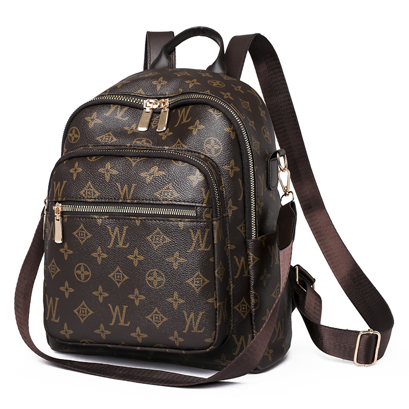 Fashion backpack women retro western style large capacity students commuting backpack schoolbag 2025s hot