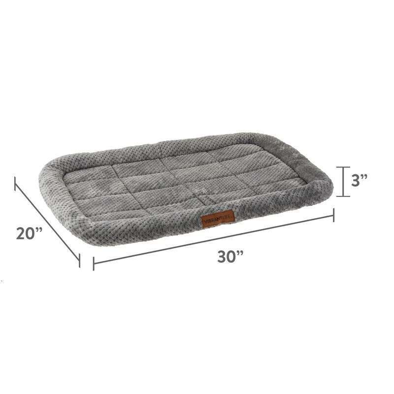 Cozy Dog Mat Plush Foam Bolstered Padded Support Washable Pet Bed Fits 30 Inch Crate
