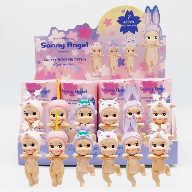 Night Cherry Blossom Angel Series Purple Cherry Blossom Blind Box Mini Doll Action Figure Cute Ornaments Toys GiftsXJ250509