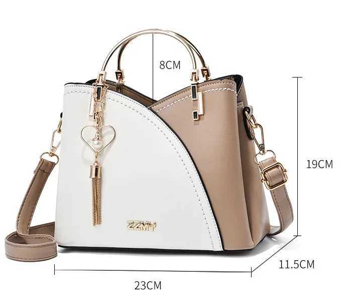 Womens handbag patch work shoulder messenger office work PU leather womens handbag womens handbag fashion elegant shoulder bag Z250509-1