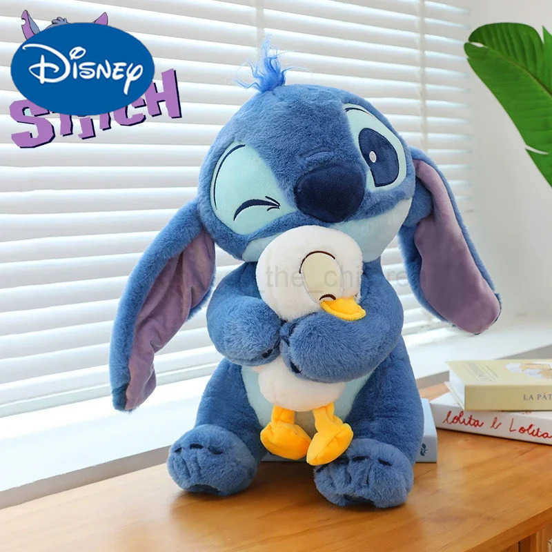 Disney Kawaii Disney Stitch Plush Doll Toys Stitch Hug Donald Duck Soft Stuffed Dolls Pillow Appease Toys Birthday Gift for Boys Girls W250509