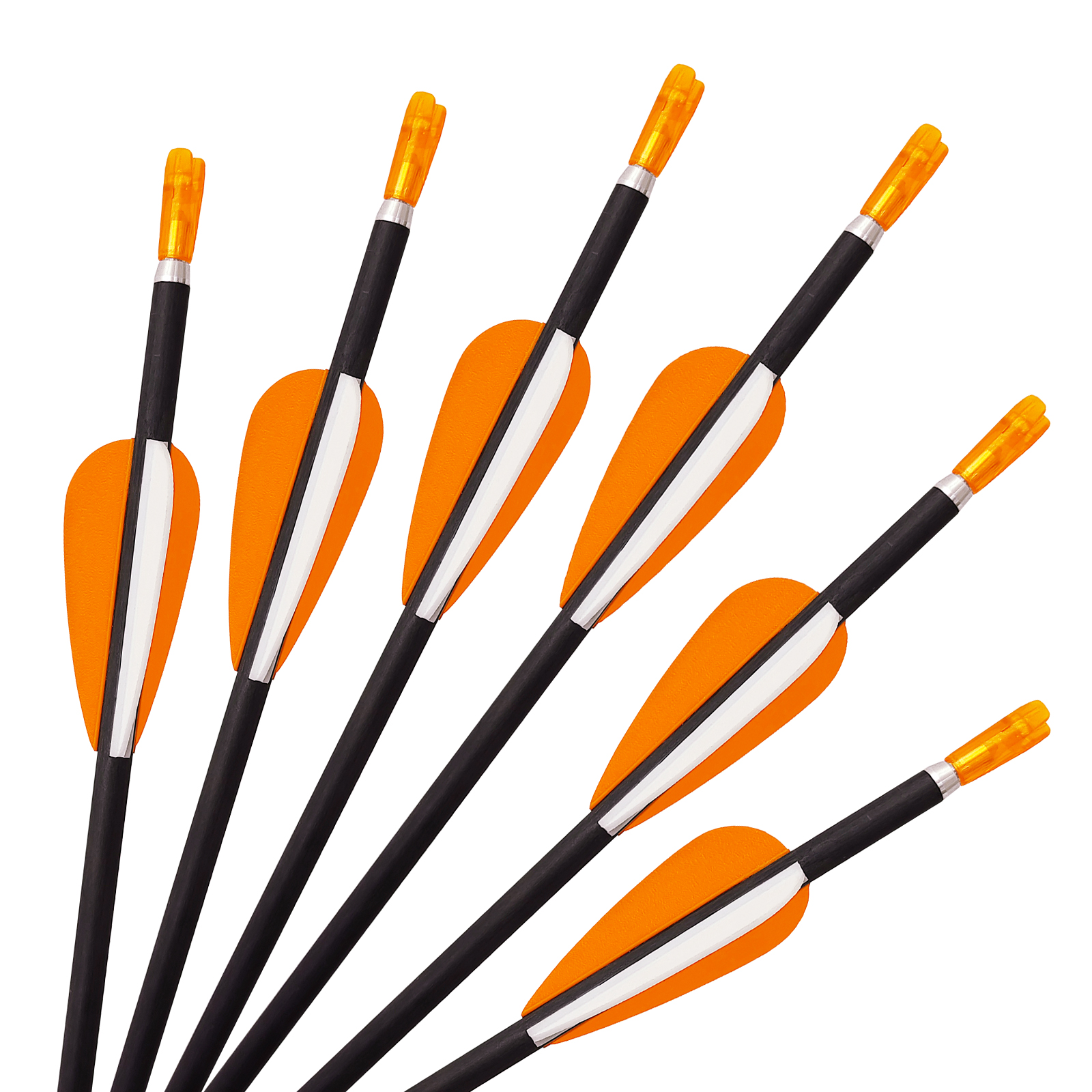 Archery Targeting Arrows without Arrow Heads Spine350-1500 31inch 4.2mm Hunting Arrows Carbon Practice Arrows for Recurve Bow & Compound Bow Orange (1