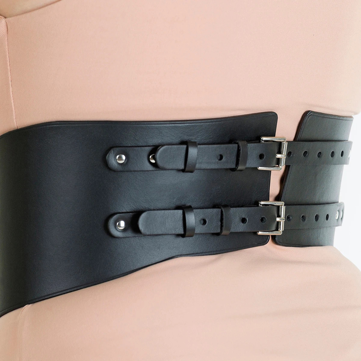 Wide Leather Belt Women Belt Female Street Style Wide Decoration Wide Black Belt Plus Size Belt Punk Leather Corset Belt 250508