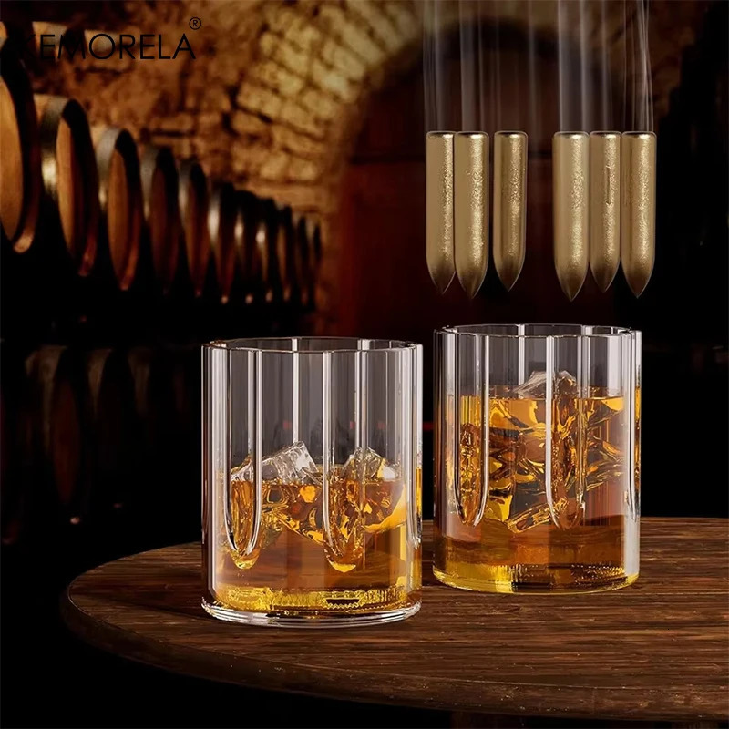 KEMORELA Revolver Glass Decanter Whiskey Glass Set Wine Dispenser Bar Drinking Container Glass Bottle Exquisite Mens Gifts 250508