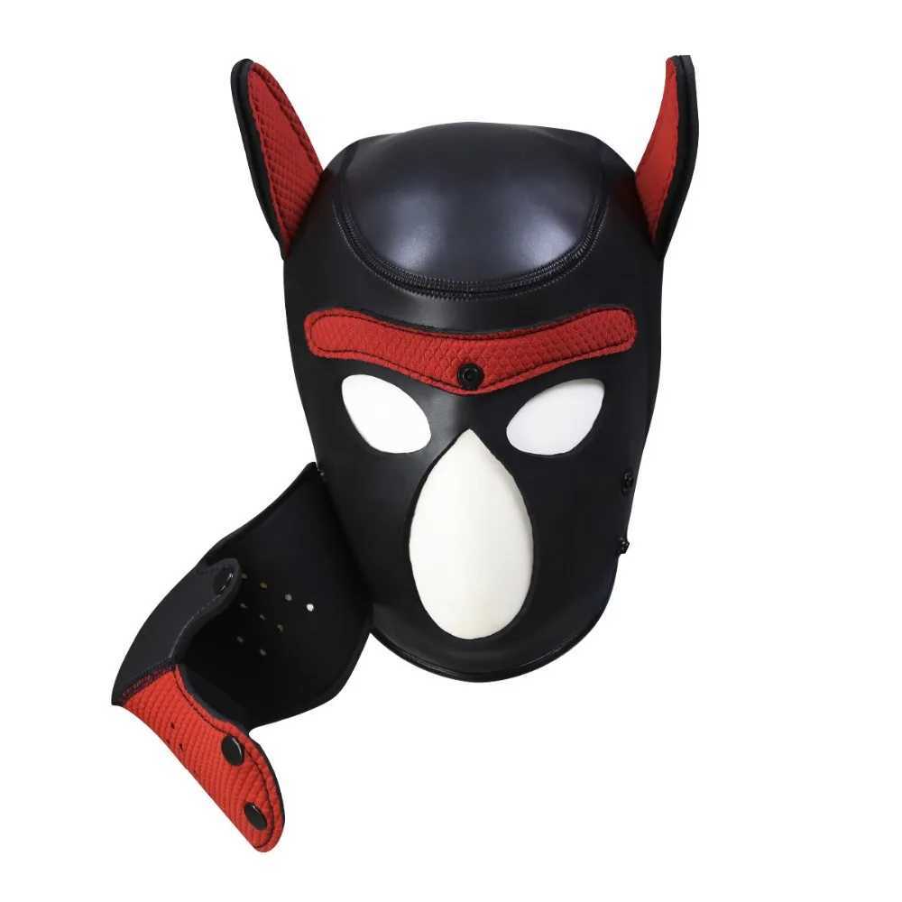 Role Play Costume Puppy Play Dog Hood Party Mask Leather Mens Chest Harness Tail Anal Plug Neck Collar Bdsm Sex Toys for Adults W250509