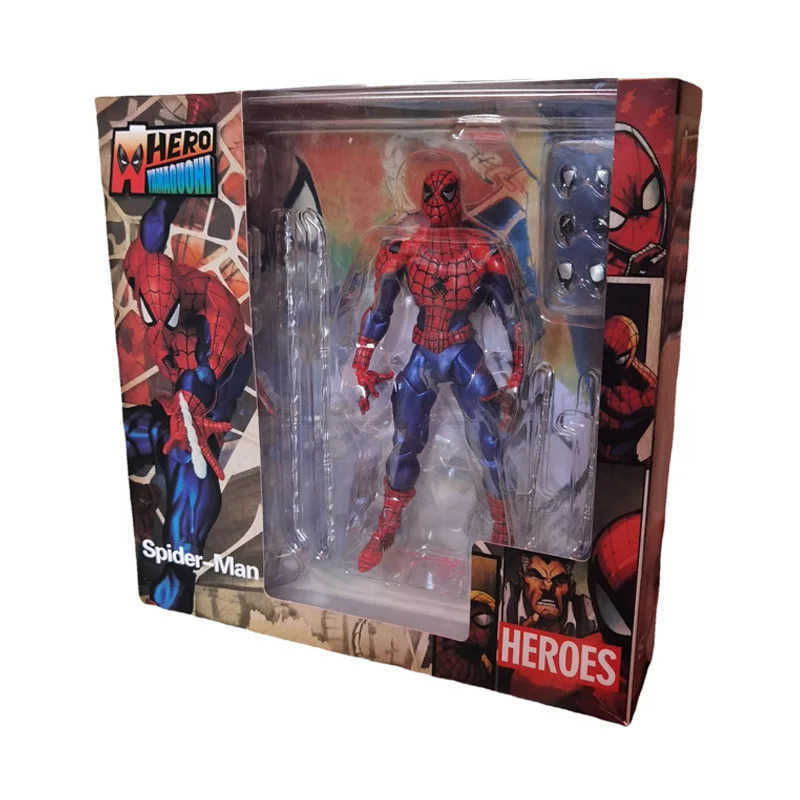 Disney Yamaguchi Spider Man Action Figure Toys 16cm Spiderman Gear Joint Figurine Statue Model Doll Gifts for Boyfriend Children W250509