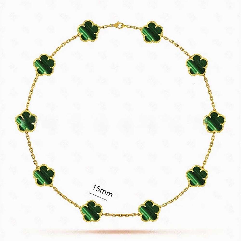 10 Wer Necklaces Designer For Women Stainless Steel Plated Gold Jewelry Woman Mother Of Pearl Four Leaf Clover Necklace Daily Outfit Christmas Gift