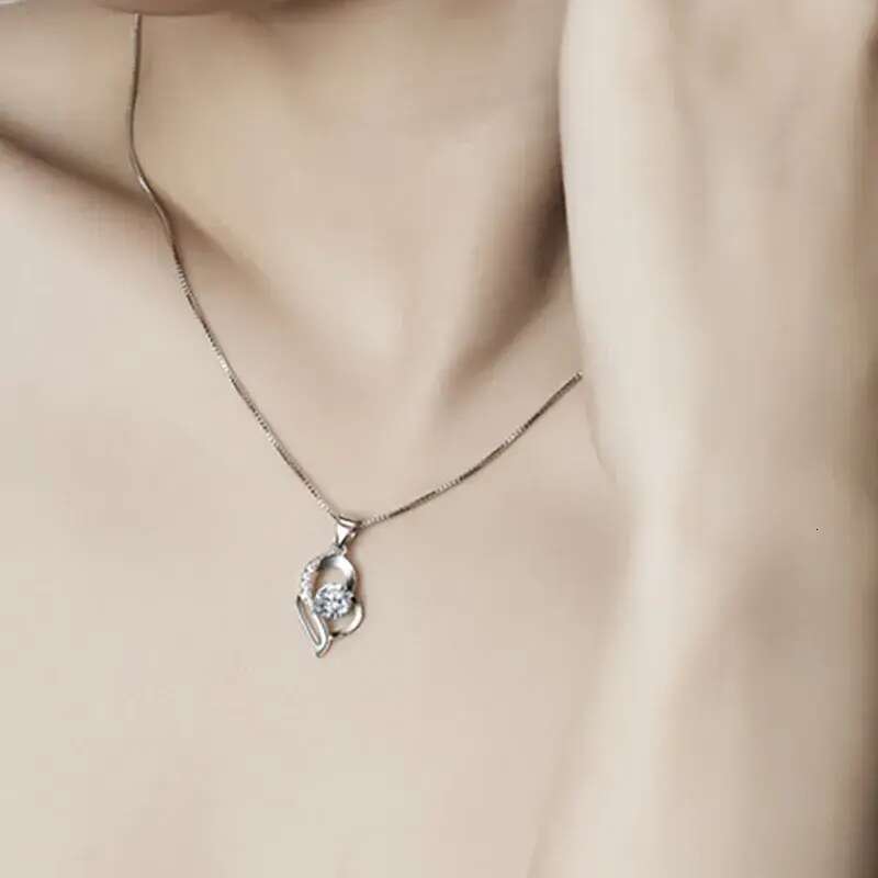 VVS1 D color moissanite chain for women solid sterling sier pendant necklace with certificate designer jewelry woman valentines day gift designer bag