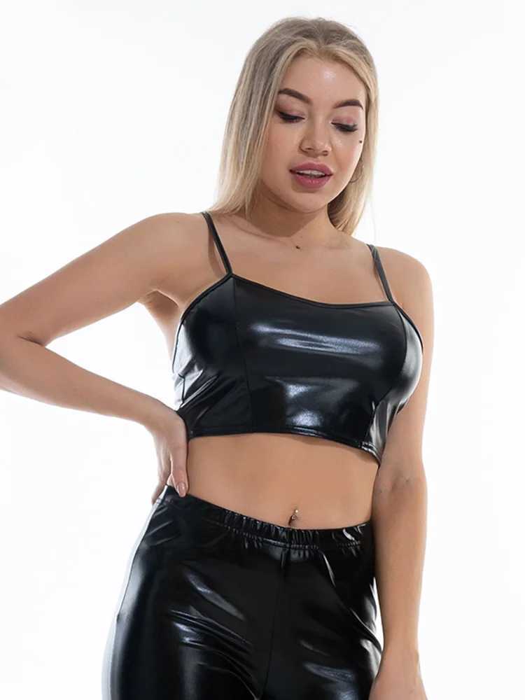 YSDNCHI Shiny Camis Women Sexy Tank Club Tops Sleeveless 2022 Hot New Camisole Crop Solid Gold Polyester Silver Green PinkXJ250508