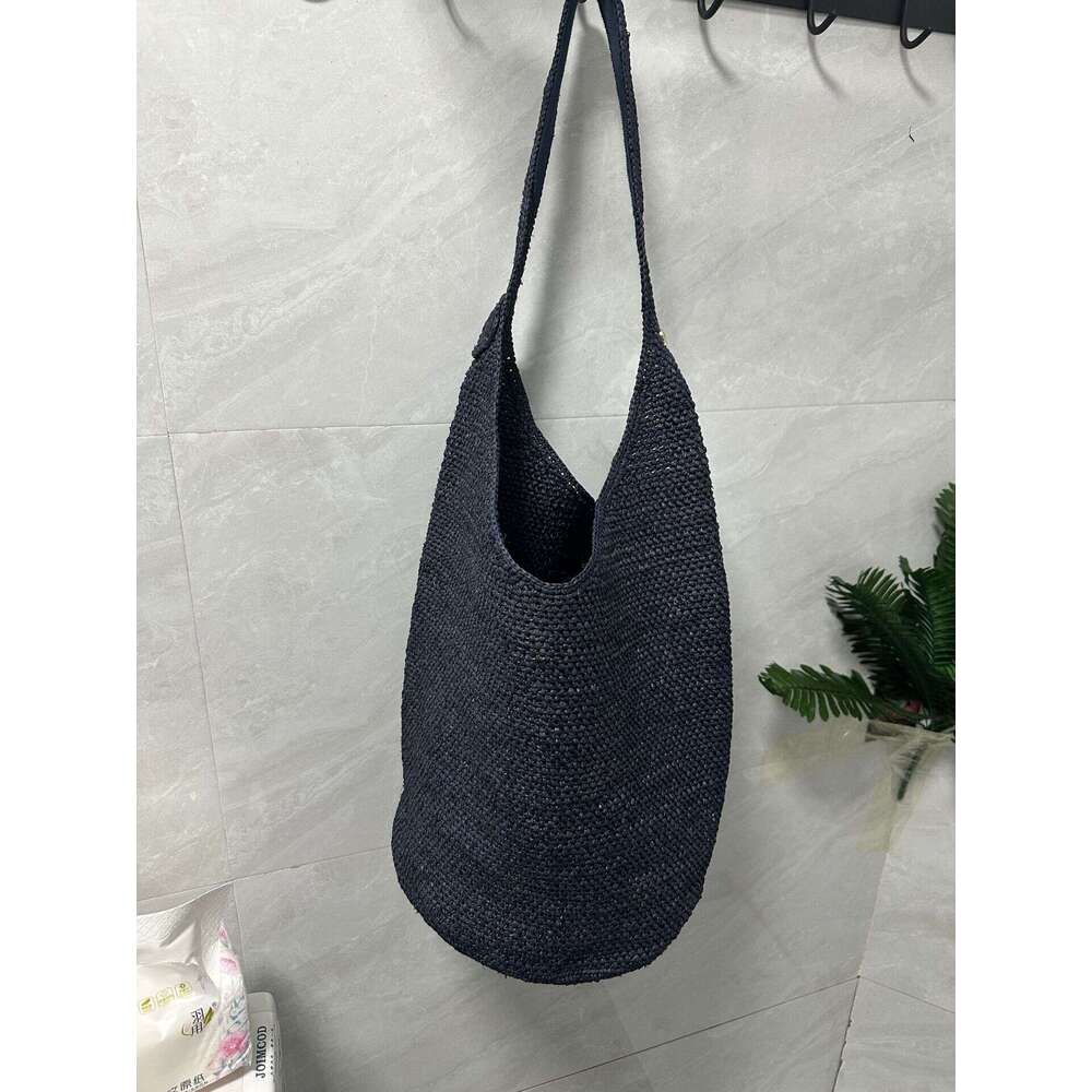 Beach Bag Japanese And Korean Feng Shui Bucket Handmade Woven Lafite Grass Women S Summer Beach Travel Shoulder Bag KQ