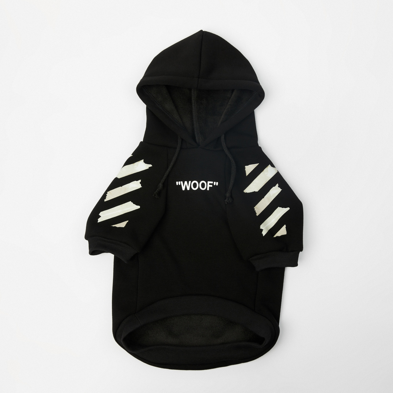 Dog Hoodies, Soft Dog Sweater, Dog Bone and Zebra Crossing Print Dogs Coats, Warm Fleece Pet Clothes Hooded Sweatshirt for Small Medium Large Dogs Boy