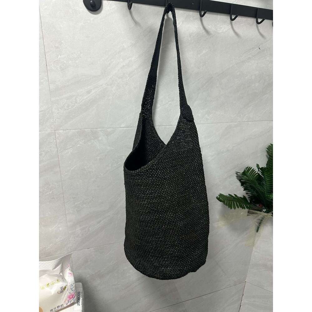 Beach Bag Japanese And Korean Feng Shui Bucket Handmade Woven Lafite Grass Women S Summer Beach Travel Shoulder Bag KQ