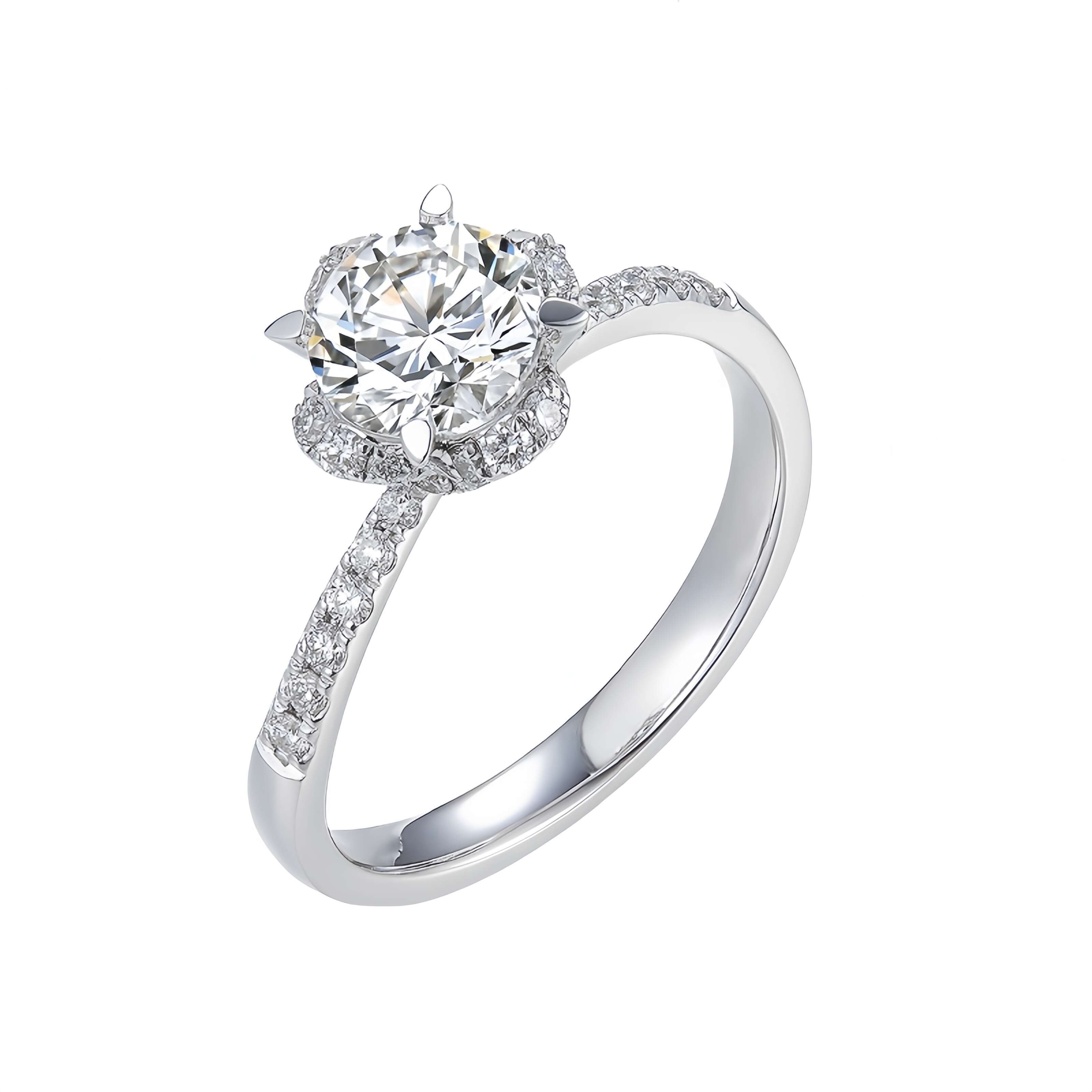 Gorgeous 1ct Eternity Ring Moissanite VVS White D Color Gra Certified Moissanite Rings Hotsale Moissanite Engagement Ring