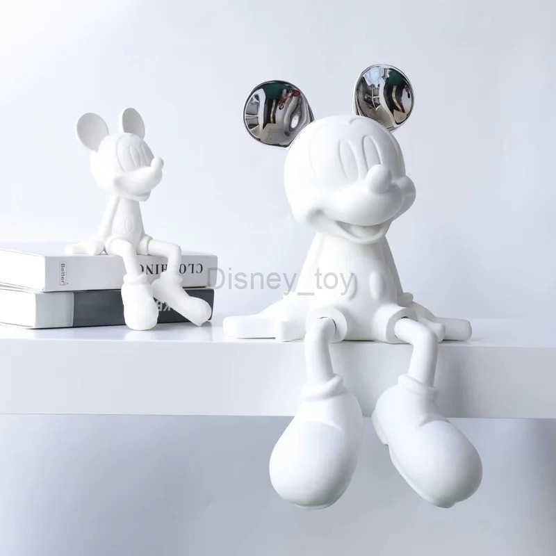 Disney Sitting Cross-Legged Cartoon Mouse Home Decor Figurines Modern Living Room Entrance Tv Cabinet Desktop Decor StylishGifts Y250509