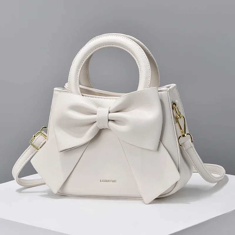 2024 New Trends Womens Small Square Bag Bow Single Shoulder Bag Fashionable Western Cross Bag Handbag Z250509-1