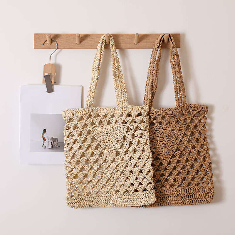 Beach Bag Fashionable One Shoulder Grass New Casual Hollow Woven Vacation Style Beach Bag Versatile Women S Bag KQ
