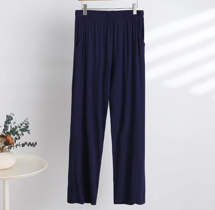 Men's Modal casual sport pants Spring Summer style with built-in waist straps large-sized breathable casual pants