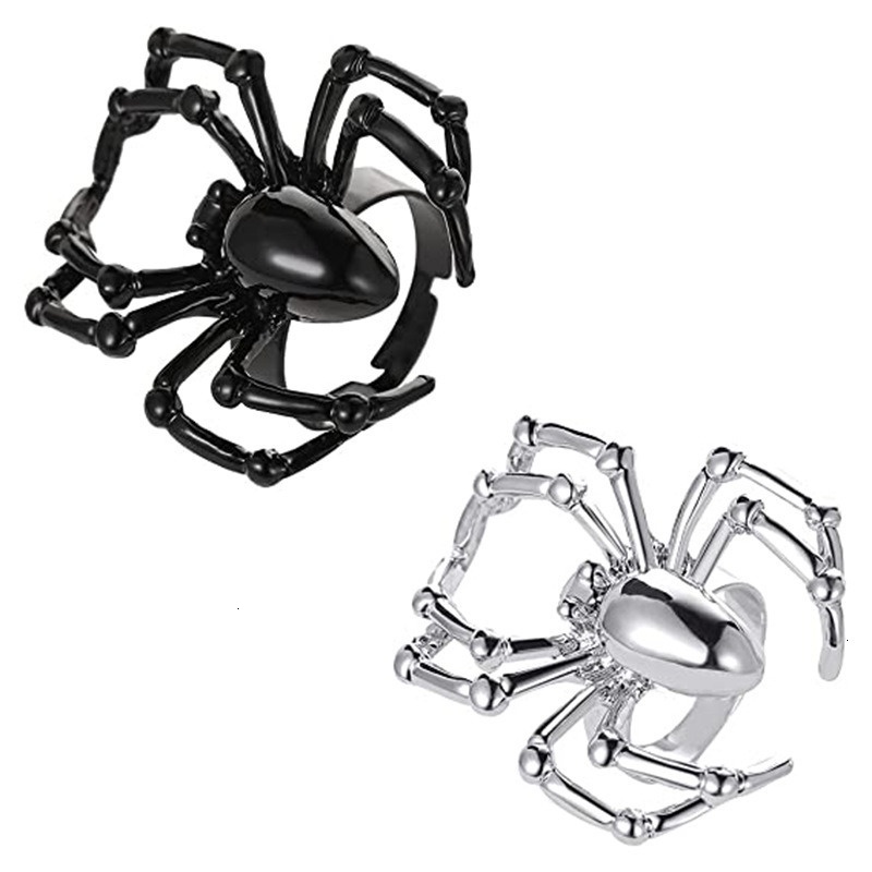 Xinghe simulation spider ring Halloween props Ghost Festival prank toys Gothic accessories
