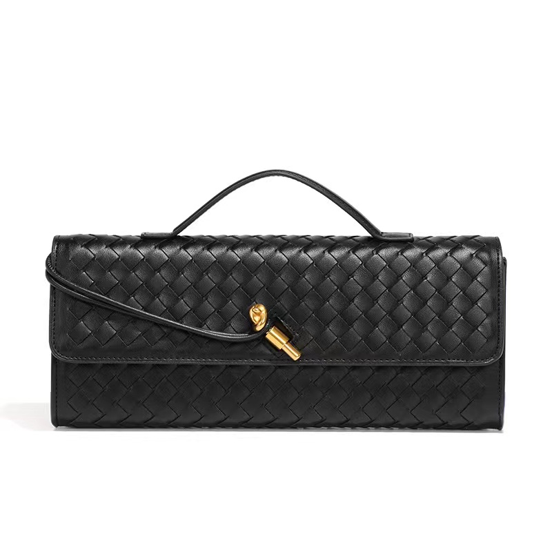 Designer 2025S New Spring Color Contrasting Grass Woven Bamboo Basket Water Bucket Handbag Fashion Shoulder Diagonal Cross Women Bag