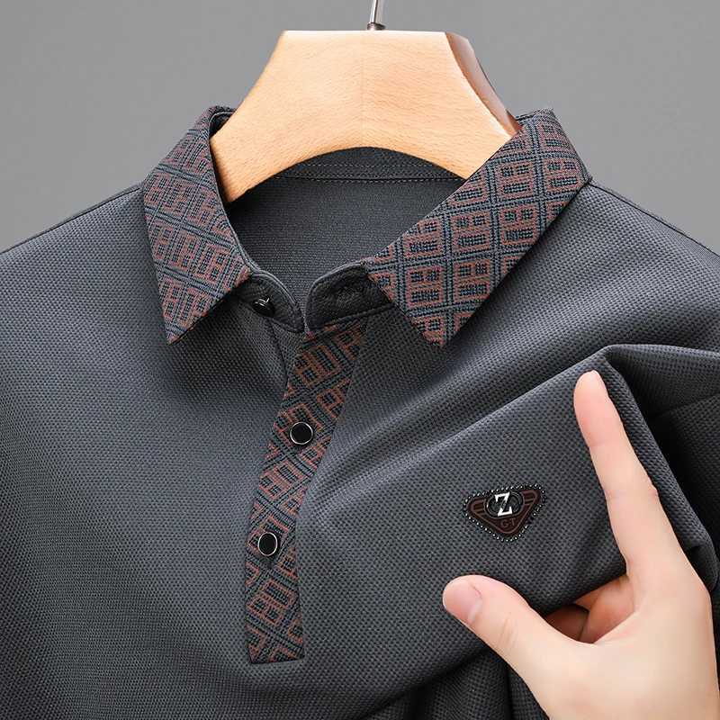 2024 Autumn Mens Brand New Embroidered Printed Long Sleeved Polo Shirt Fashion Business Casual Lapel T-Shirt Mens Wear Z250509
