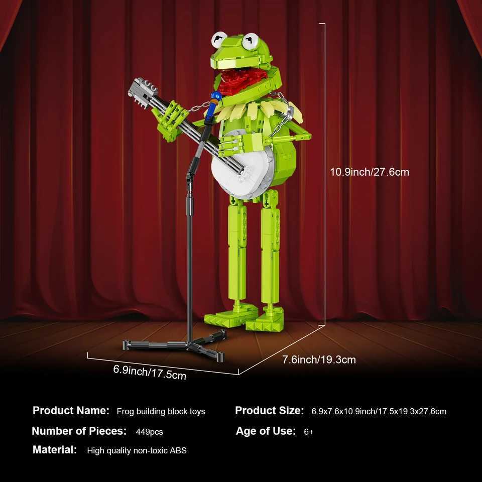 Big Frog Muppet Show Building Block Set Cartoon Doll Funny Stage Scene Action Figure Model Bricks Gifts for Kids Adults X250509