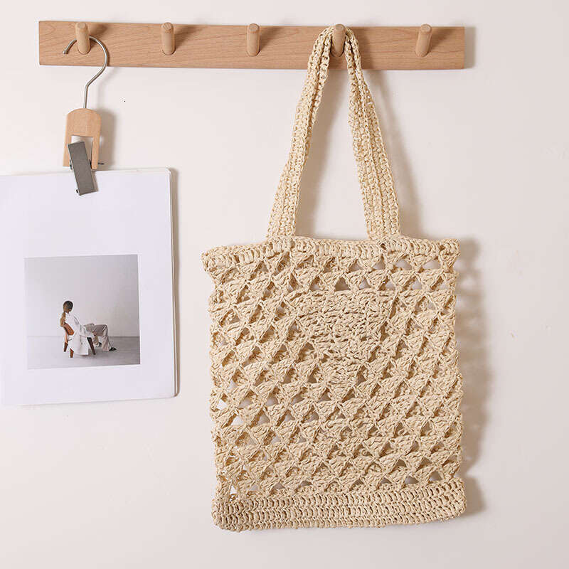 Beach Bag Fashionable One Shoulder Grass New Casual Hollow Woven Vacation Style Beach Bag Versatile Women S Bag KQ