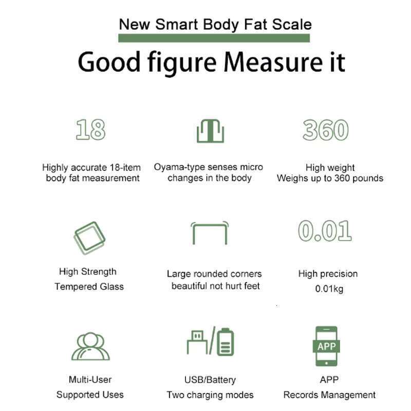 hot selling customized 180kg 0.01kg bmi smart scale for body weight and fat digital
