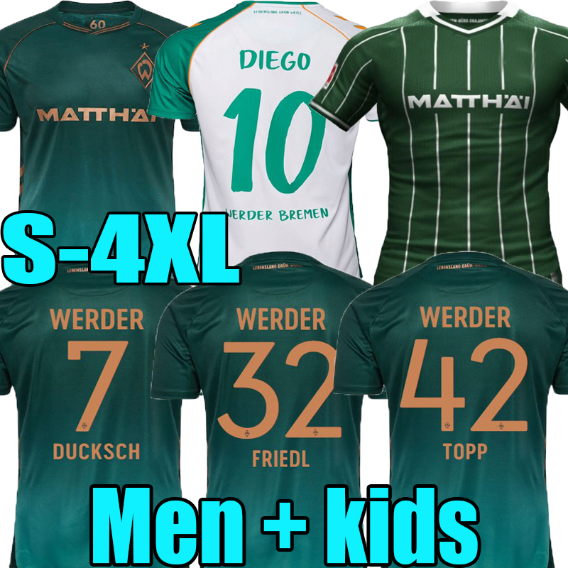 25 26 DIEGO Marvin Bittencourt FRIEDL PIEPER TOPP HOME AWAY THIRD Classic sports Men kids kit football 3XL 2025 2026 Werder Bremen special Soccer Jerseys