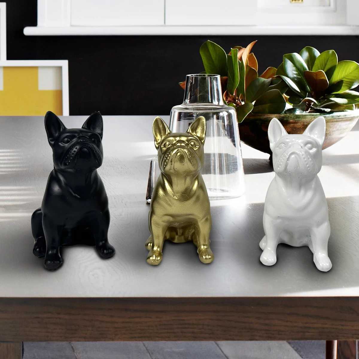 1pc3.7-in French Bldog Statue - Resin dog statue for the decoration and outdoor display given to Bldog enthusiasts Y250509