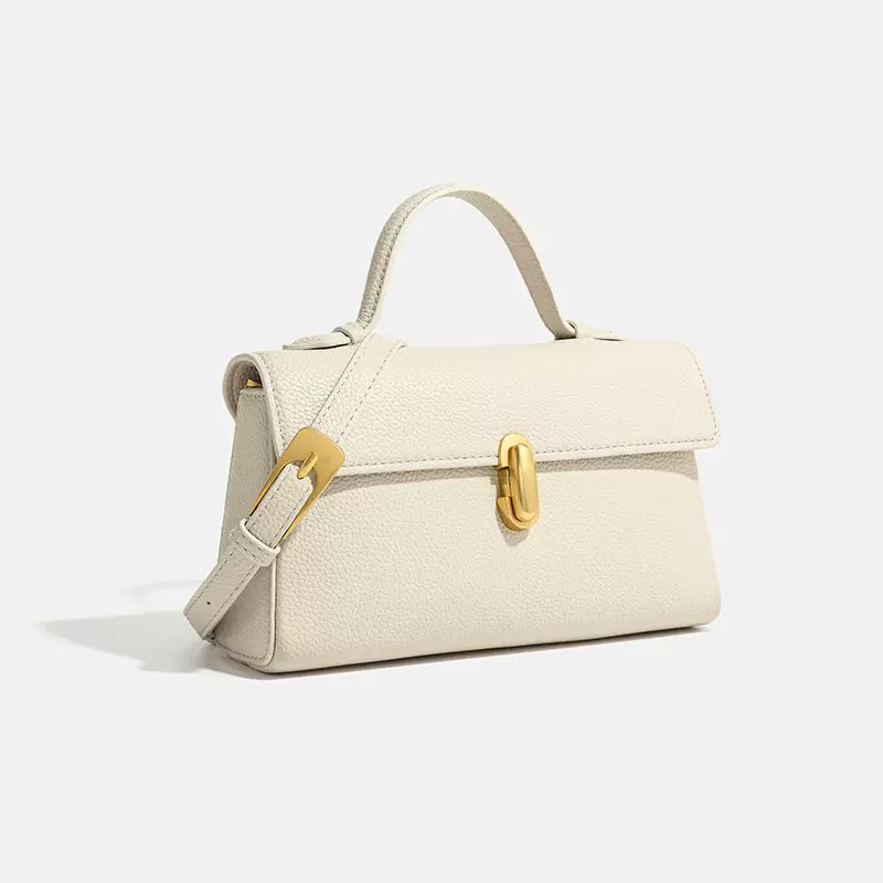 25S new model Advanced Texture Lychee Patterned Handbag New Minimalist Commuting Small Square Bag Casual Versatile Single Shoulder Crossbody Bag