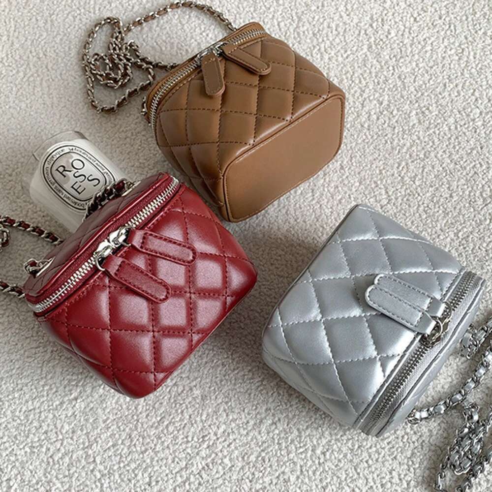 Mini Lingge Shoulder Designer Bags For Women 2023 Fashion Chains Crossbody Bag Box Handbags Lipstick Coins Purses New