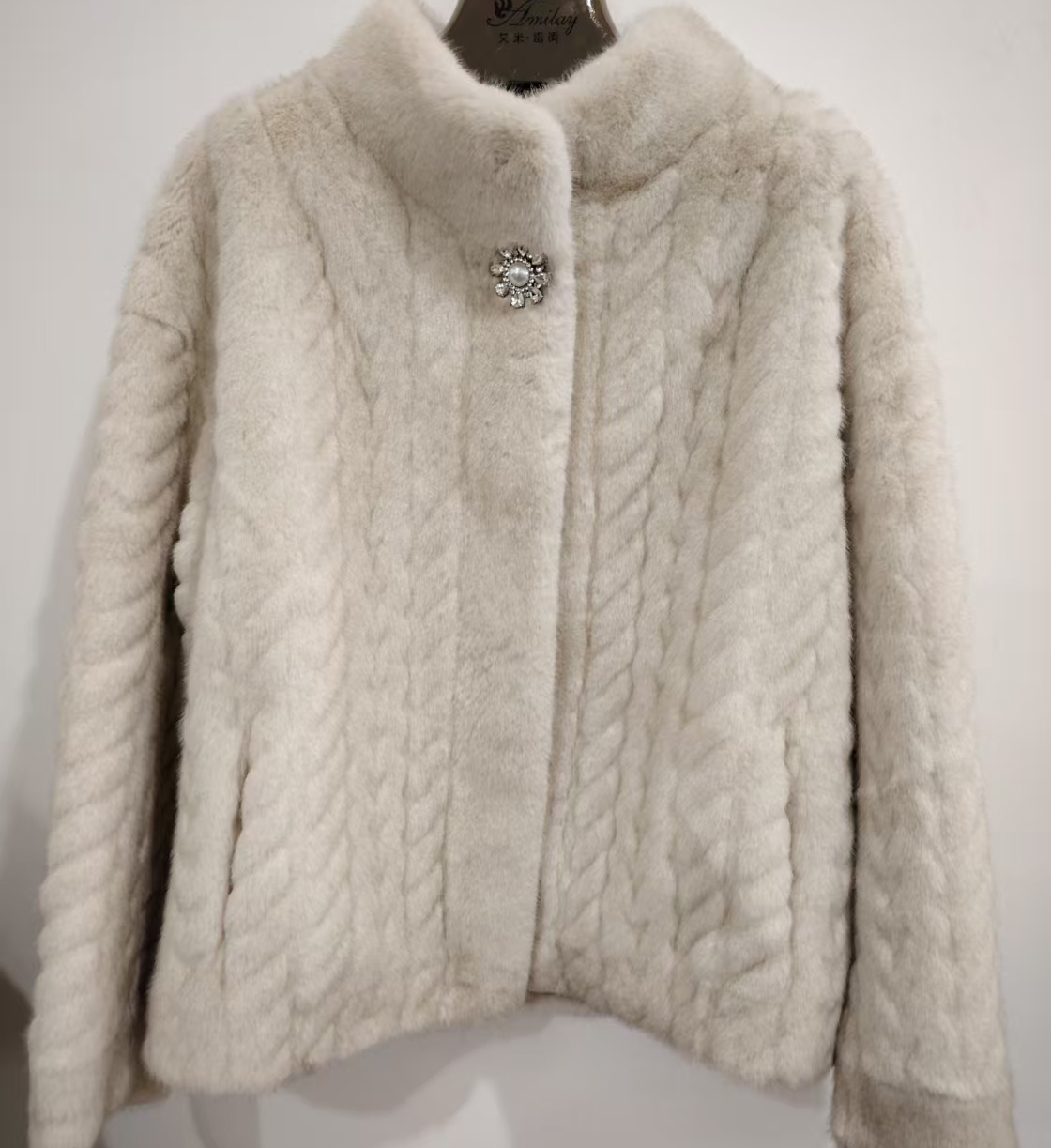 Elegantly Designed Women's Faux Mink Coat with Texture Ideal Autumn/Winter Layering Piece