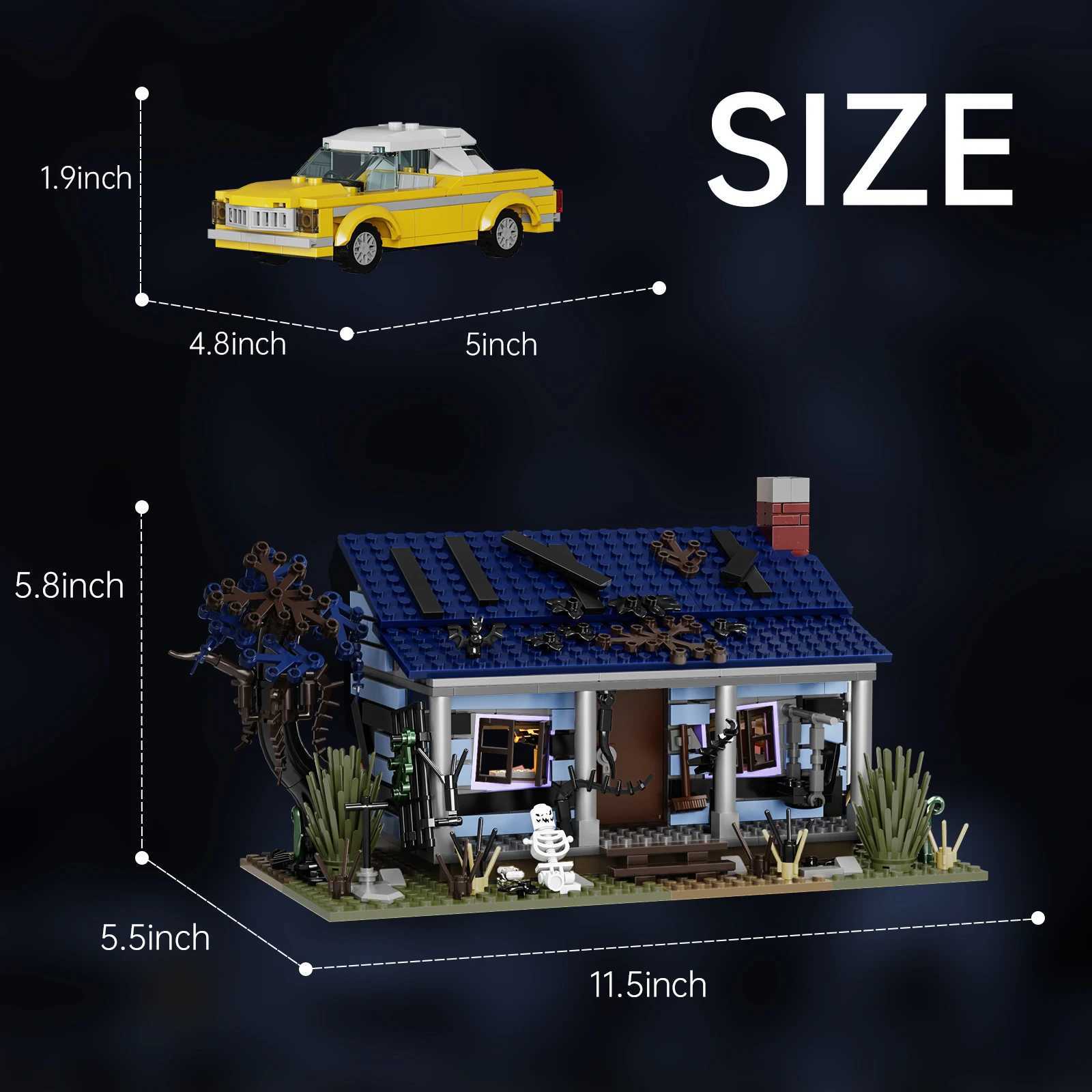Evil Dead Haunted House Building Blocks Set Scary Palace Horror Decor Architecture Model Kit Halloween Gift for Kids Boy Girl X250509