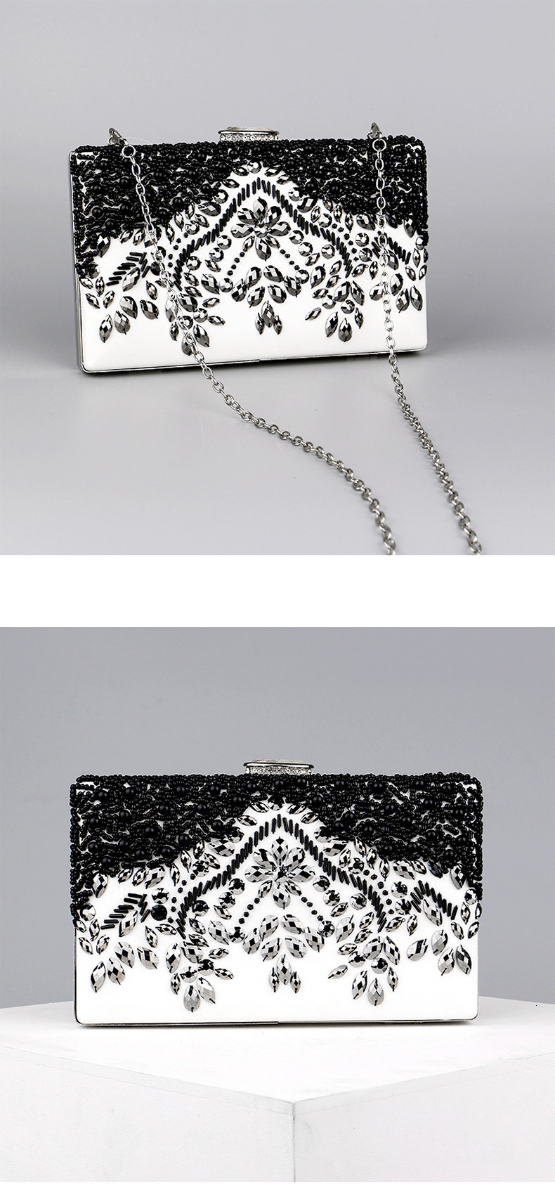 Free Shipping Luxury Brand New Women's Designer Social Socialite Banquet Handbag Pearl Embroidered Dress Cheongsam Bag Women's Evening Dress