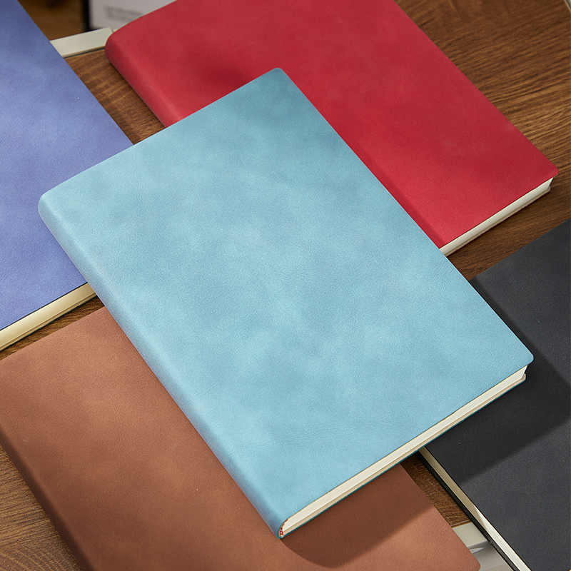 A5 Soft Leather PU Cover Notebook Diary Notebook Minutes of Business Meetings Notepad School Supplies