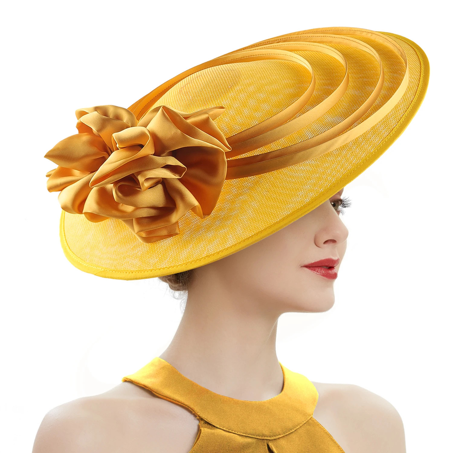 Fancy Christmas Sinamay Fascinator Perfect Wedding Hat Unique Derby Party Hat Fashion Top Church Hats Bride Fascinators Female 250509