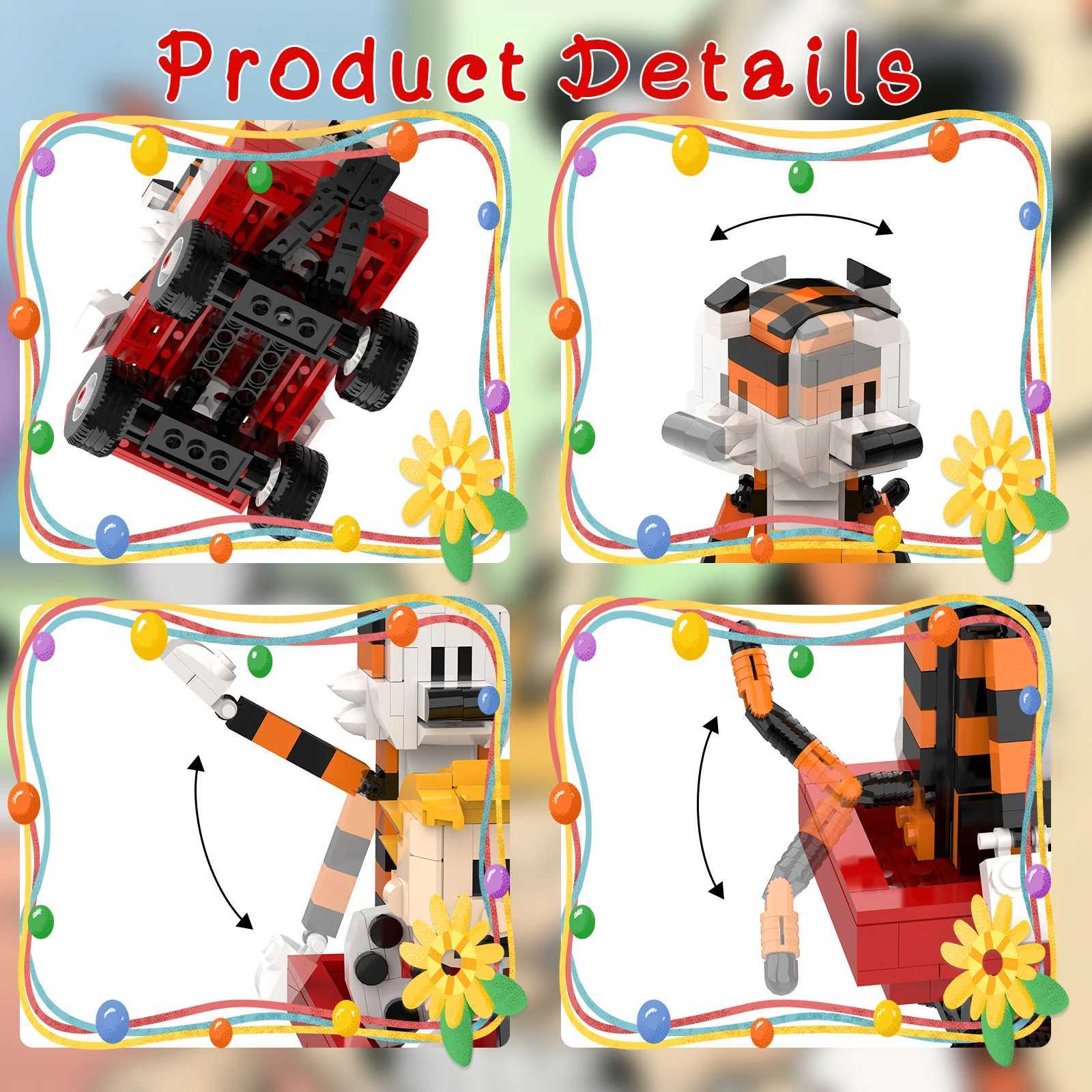 Boy and Tiger Adventure Blocks Set with Rotatable Device Compatible with Stocking Stuffer Present for Kid Adults 358PCS X250509