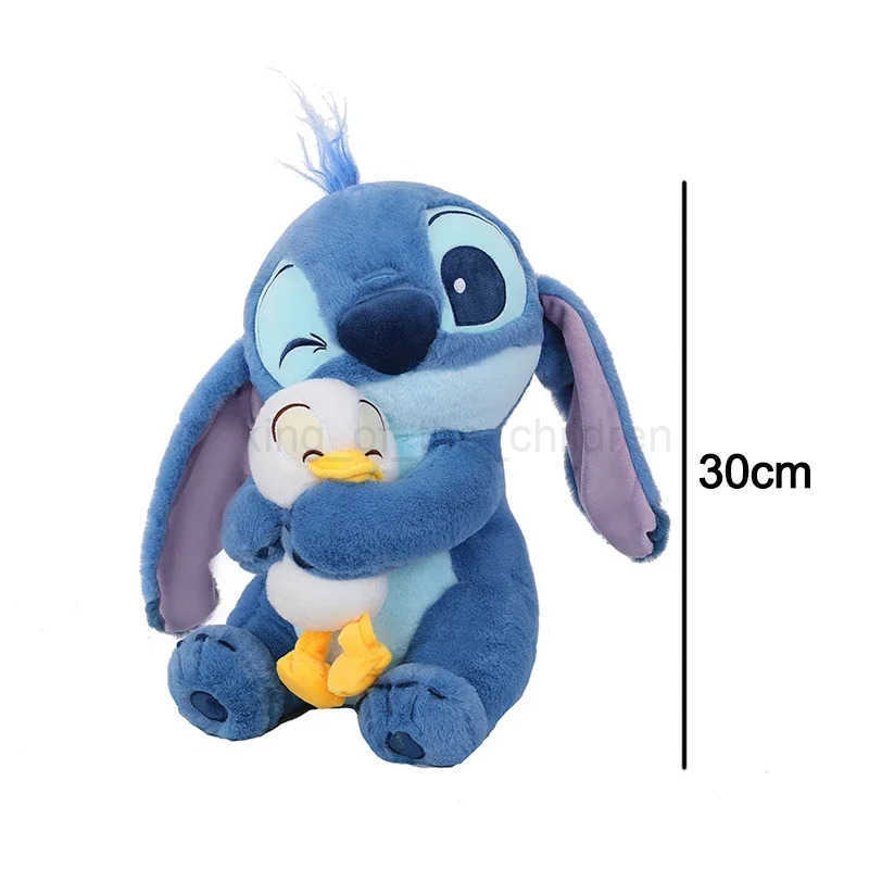 Disney Kawaii Disney Stitch Plush Doll Toys Stitch Hug Donald Duck Soft Stuffed Dolls Pillow Appease Toys Birthday Gift for Boys Girls W250509