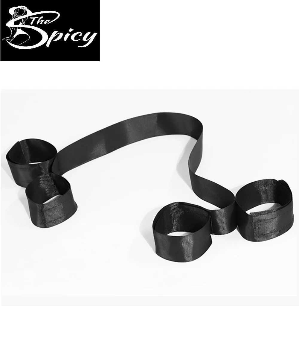 Adjustable Hand Ankle Cuff Bondage Erotic Restraint BDSM Strap Tie For Couples Wrist Handcuff Bandage SM Adult Sex Toys W250509